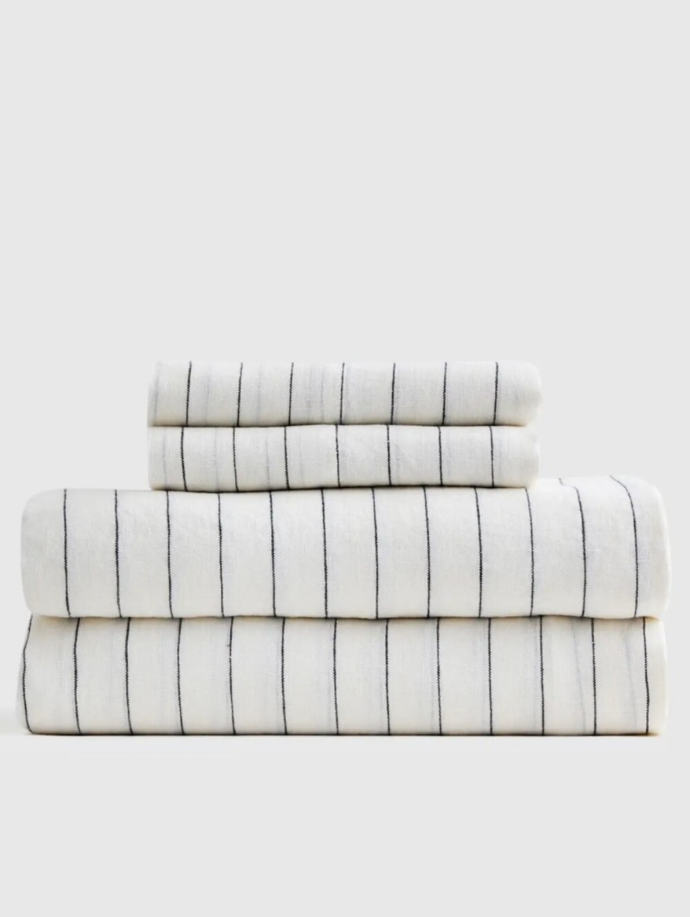 Quince 100% Linen Pencil Stripe Sheet Set & 2 Pillowcases! Queen (923)
